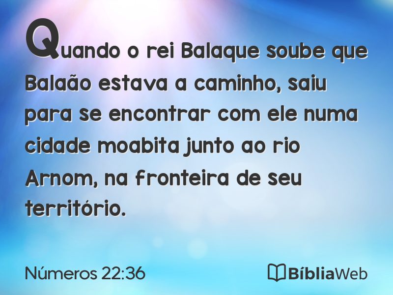 Números 22:36 em imagem para compartilhar