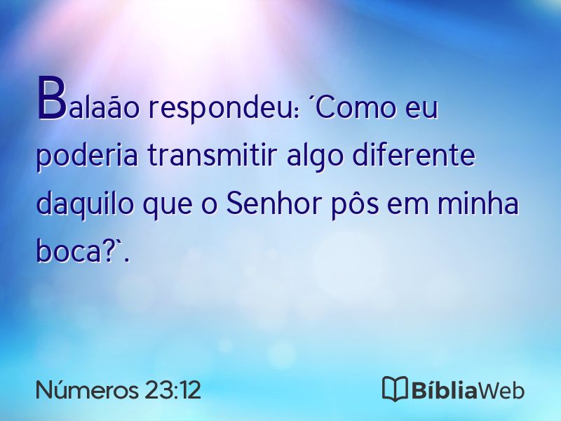 Números 23:12 em imagem para compartilhar