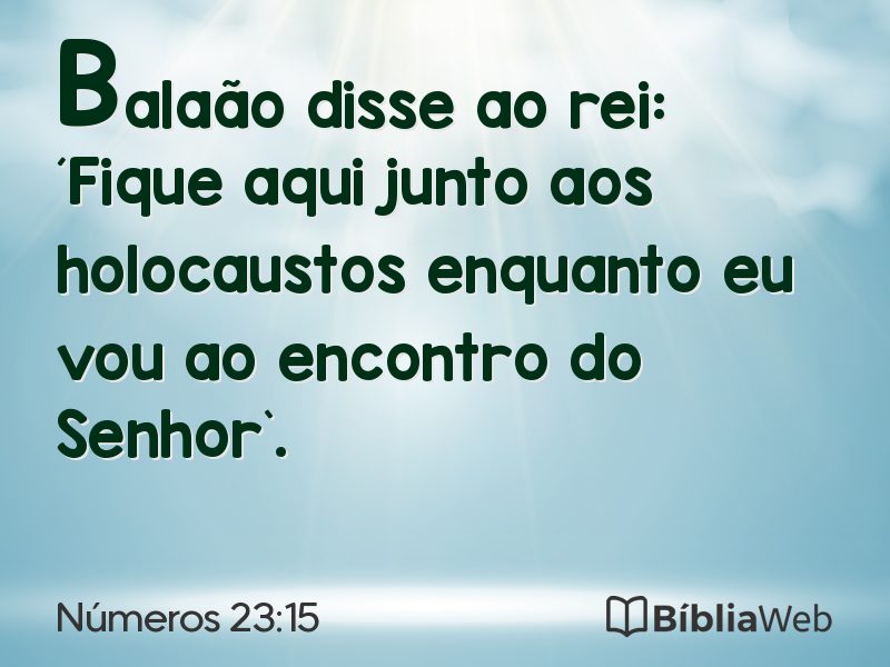 Números 23:15 em imagem para compartilhar