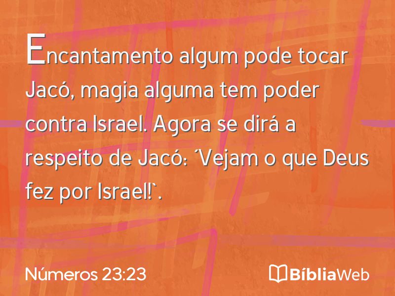 Números 23:23 em imagem para compartilhar