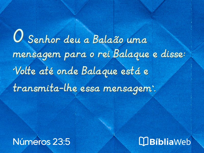 Números 23:5 em imagem para compartilhar