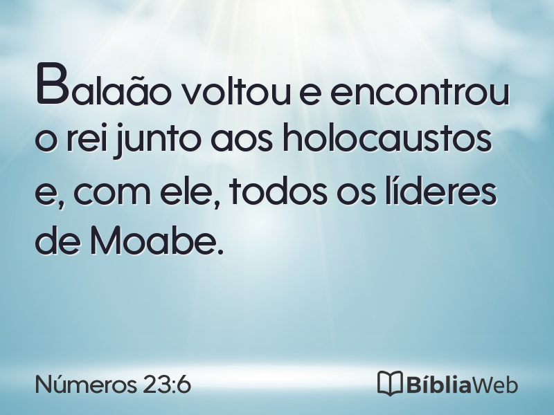 Números 23:6 em imagem para compartilhar