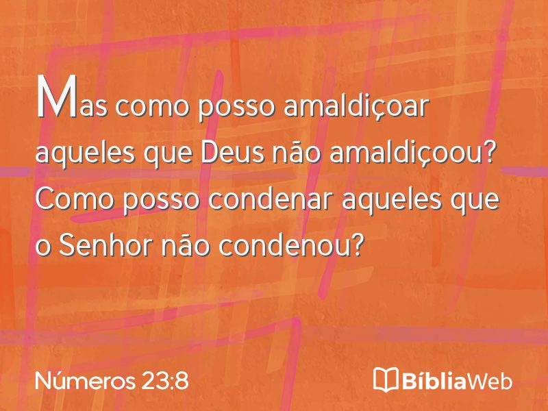 Números 23:8 em imagem para compartilhar