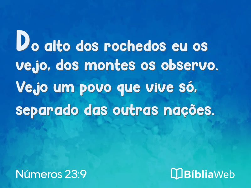 Números 23:9 em imagem para compartilhar