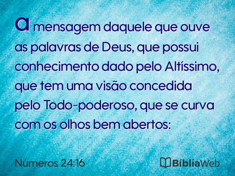 Números 24:16 em imagem para compartilhar