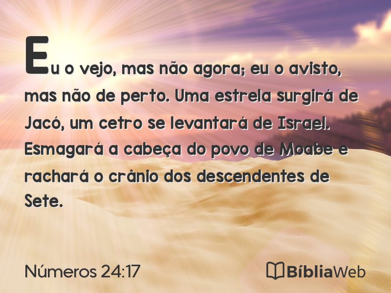 Números 24:17 em imagem para compartilhar