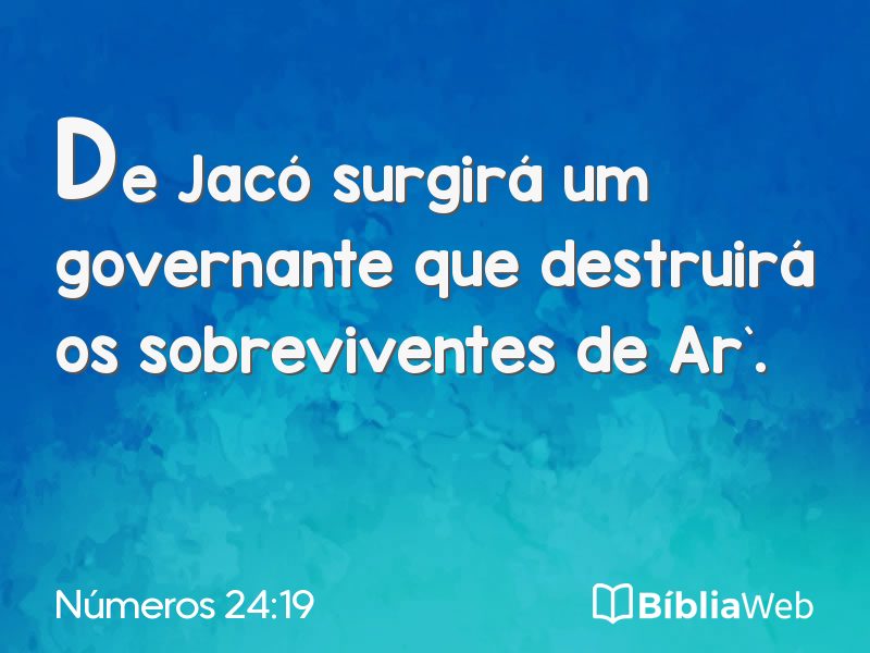 Números 24:19 em imagem para compartilhar