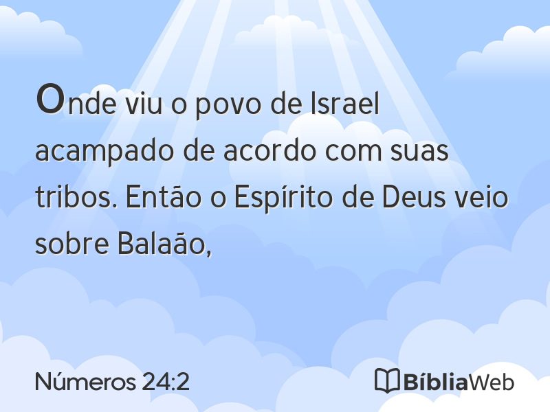 Números 24:2 em imagem para compartilhar