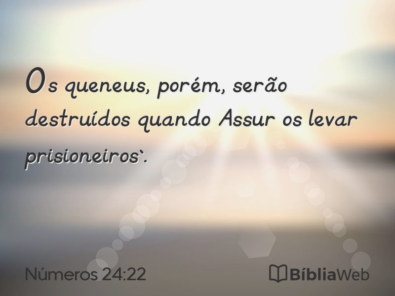 Números 24:22 em imagem para compartilhar