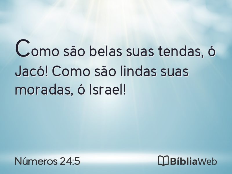 Números 24:5 em imagem para compartilhar