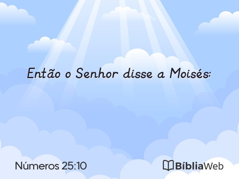 Números 25:10 em imagem para compartilhar
