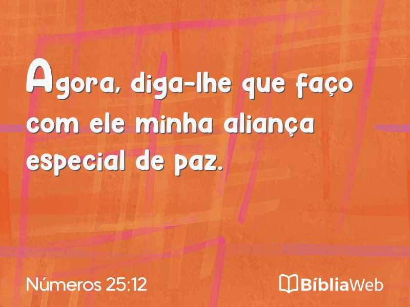 Números 25:12 em imagem para compartilhar