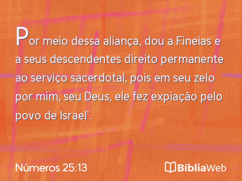 Números 25:13 em imagem para compartilhar