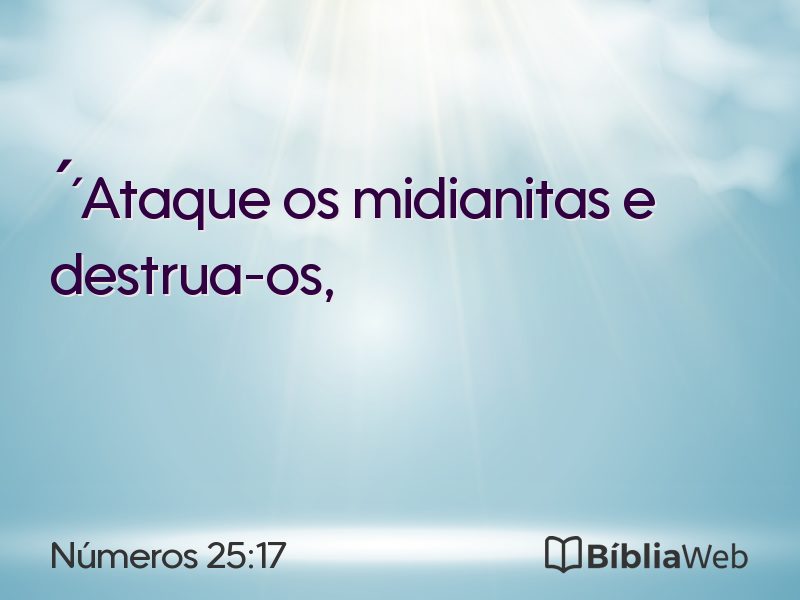 Números 25:17 em imagem para compartilhar