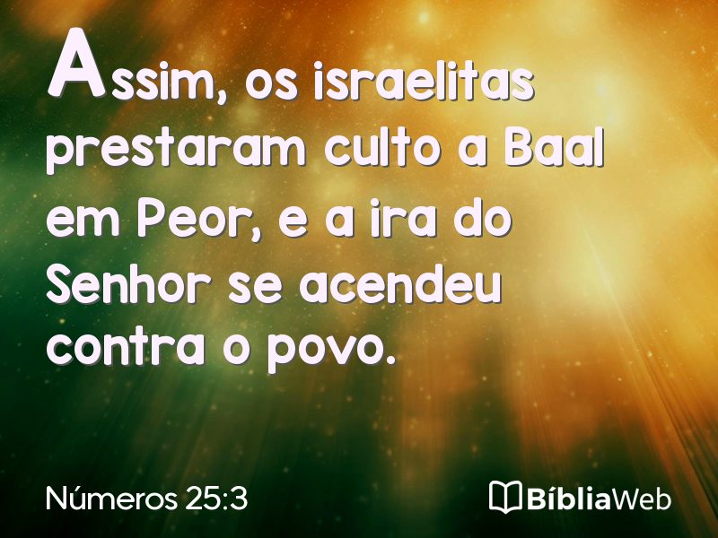 Números 25:3 em imagem para compartilhar
