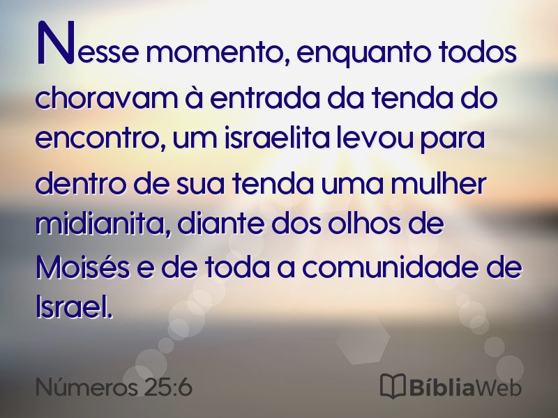 Números 25:6 em imagem para compartilhar