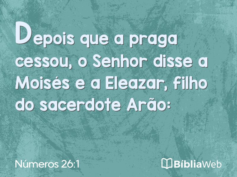 Números 26:1 em imagem para compartilhar