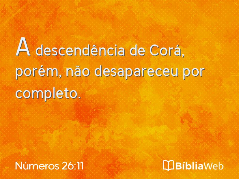 Números 26:11 em imagem para compartilhar