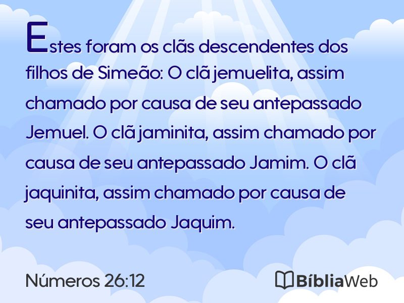 Números 26:12 em imagem para compartilhar