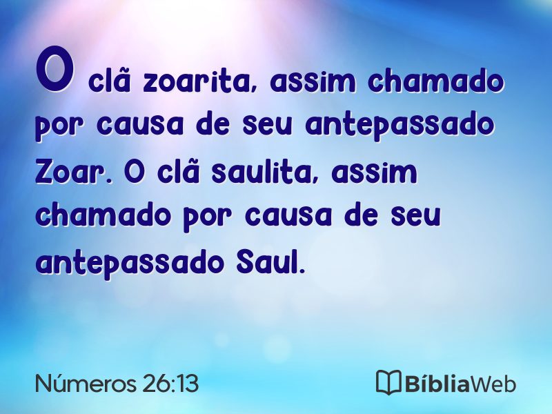 Números 26:13 em imagem para compartilhar