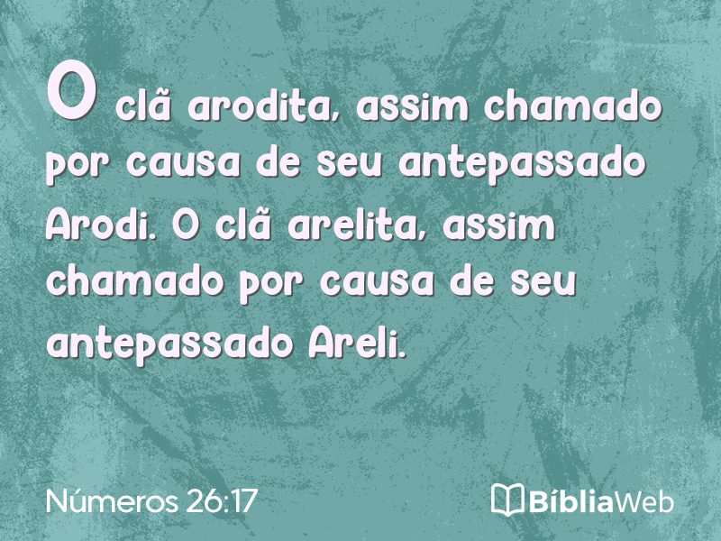 Números 26:17 em imagem para compartilhar