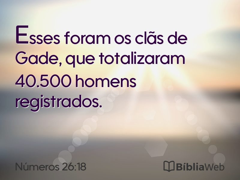 Números 26:18 em imagem para compartilhar