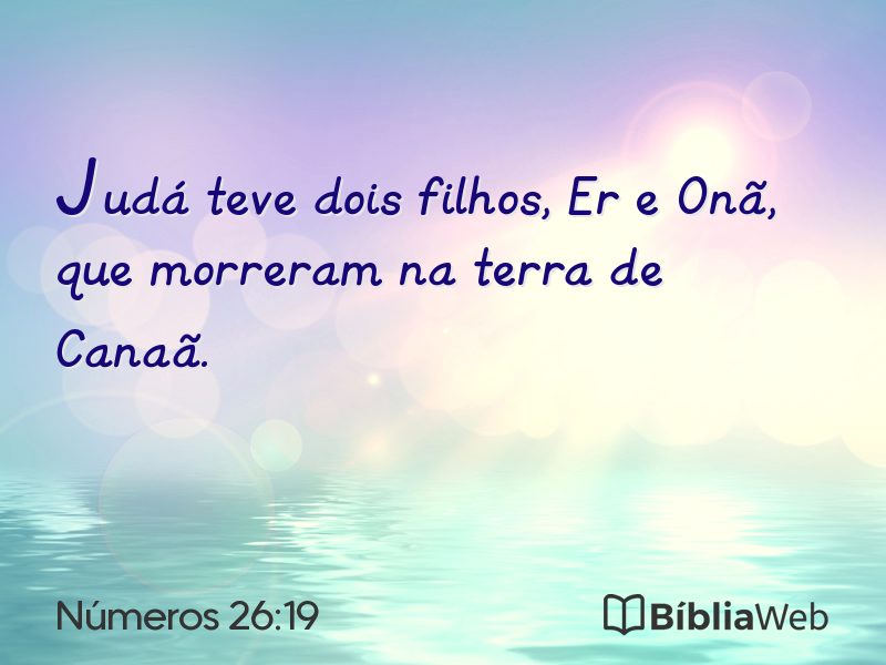 Números 26:19 em imagem para compartilhar