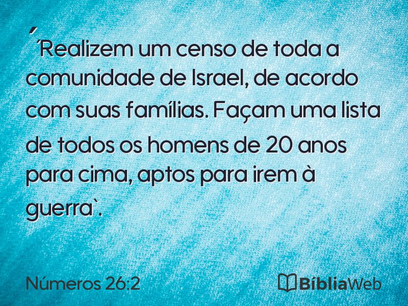 Números 26:2 em imagem para compartilhar