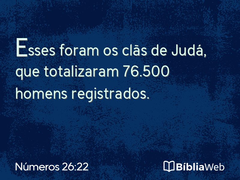 Números 26:22 em imagem para compartilhar