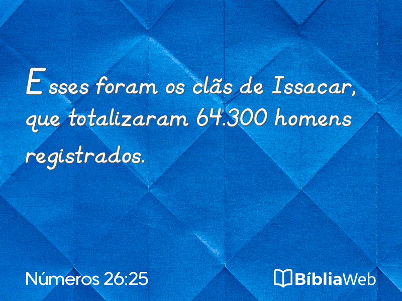 Números 26:25 em imagem para compartilhar