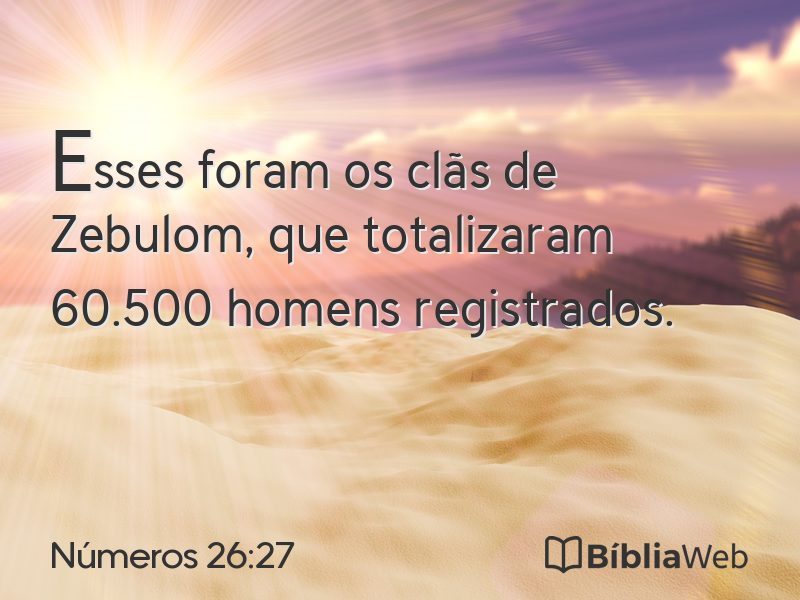 Números 26:27 em imagem para compartilhar
