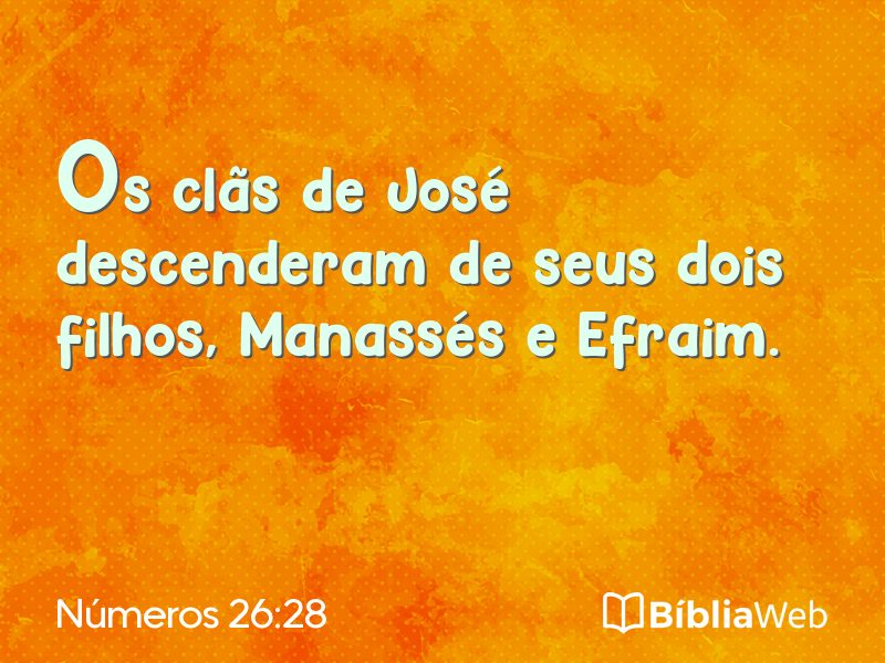 Números 26:28 em imagem para compartilhar