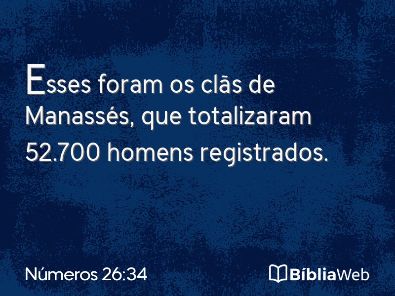Números 26:34 em imagem para compartilhar