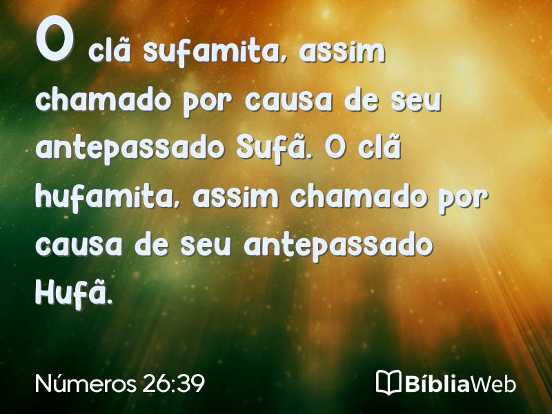 Números 26:39 em imagem para compartilhar