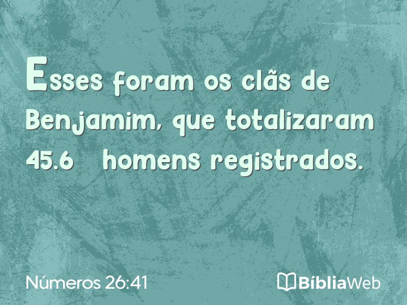 Números 26:41 em imagem para compartilhar