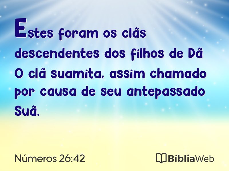 Números 26:42 em imagem para compartilhar