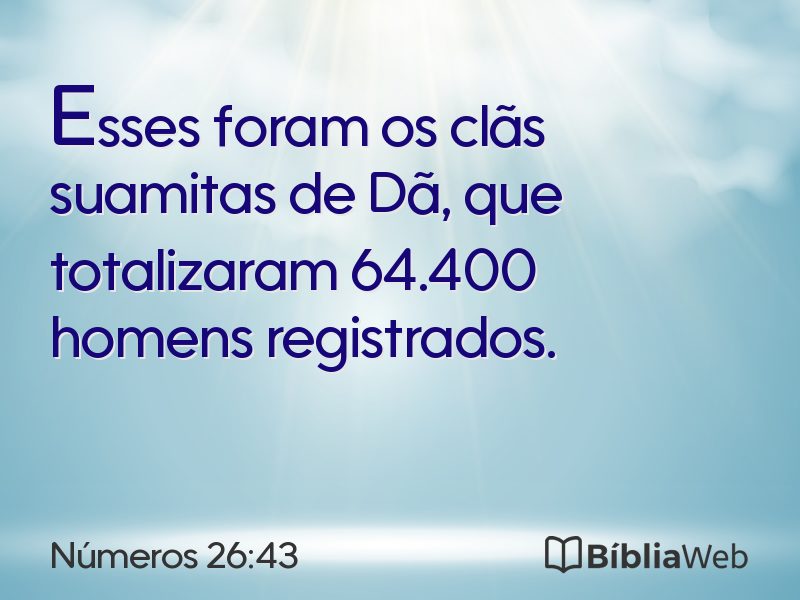 Números 26:43 em imagem para compartilhar