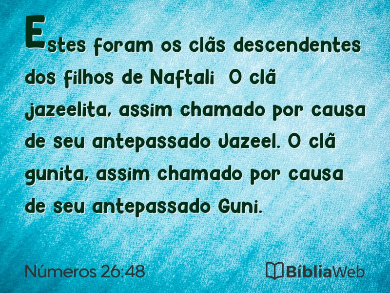 Números 26:48 em imagem para compartilhar