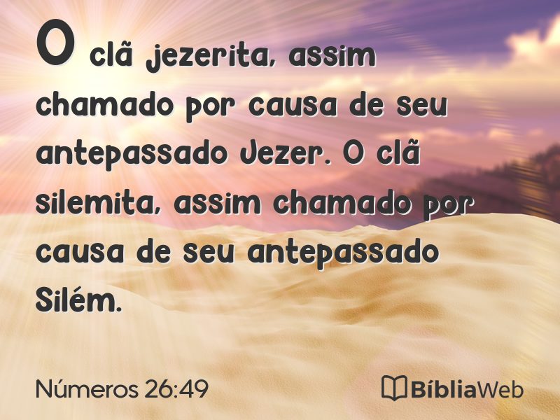 Números 26:49 em imagem para compartilhar