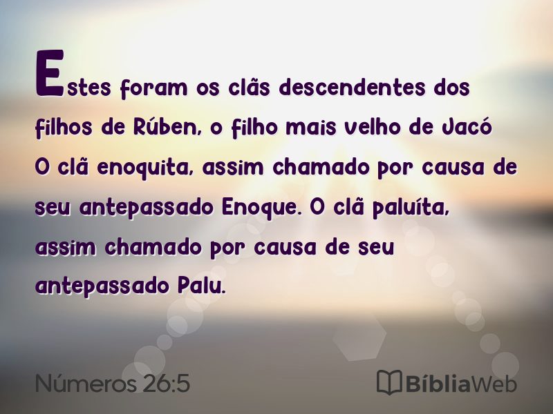 Números 26:5 em imagem para compartilhar
