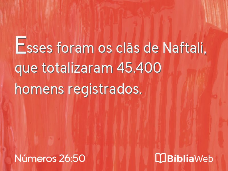 Números 26:50 em imagem para compartilhar