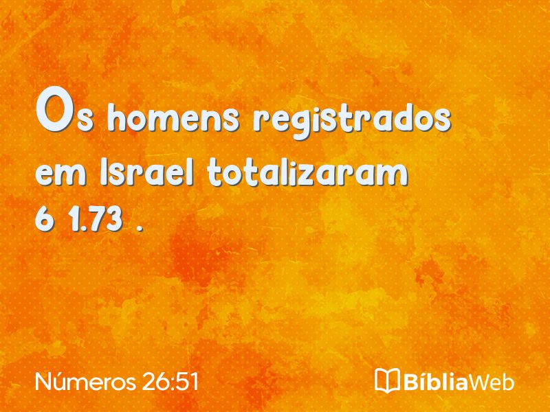 Números 26:51 em imagem para compartilhar