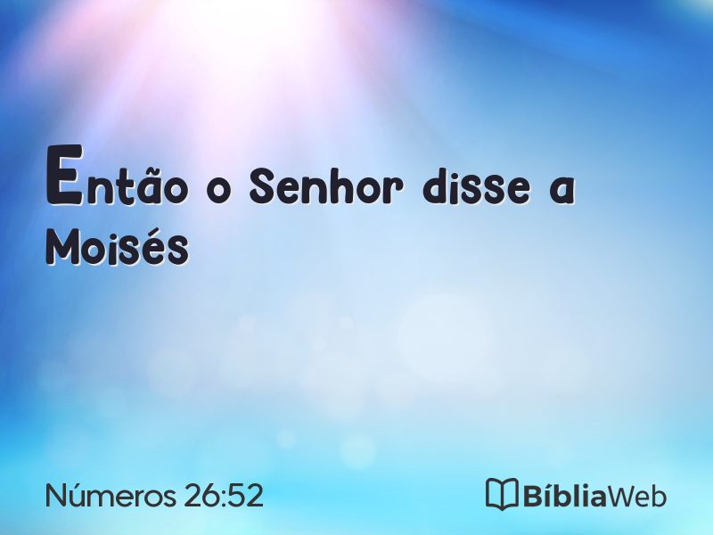 Números 26:52 em imagem para compartilhar