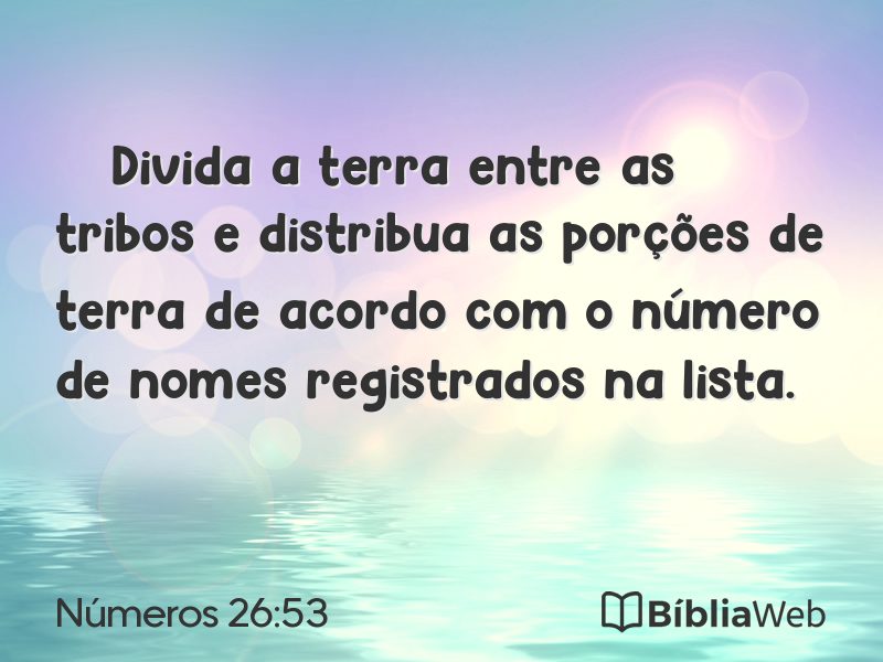 Números 26:53 em imagem para compartilhar