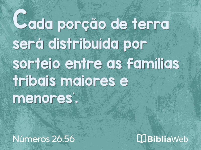 Números 26:56 em imagem para compartilhar