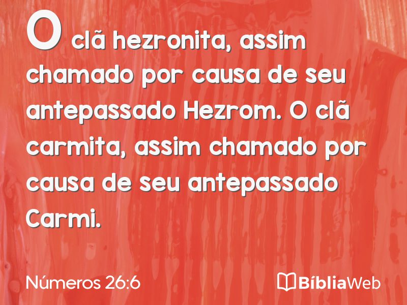 Números 26:6 em imagem para compartilhar