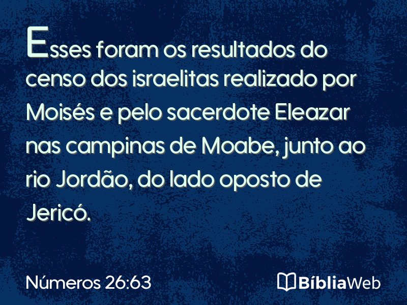 Números 26:63 em imagem para compartilhar