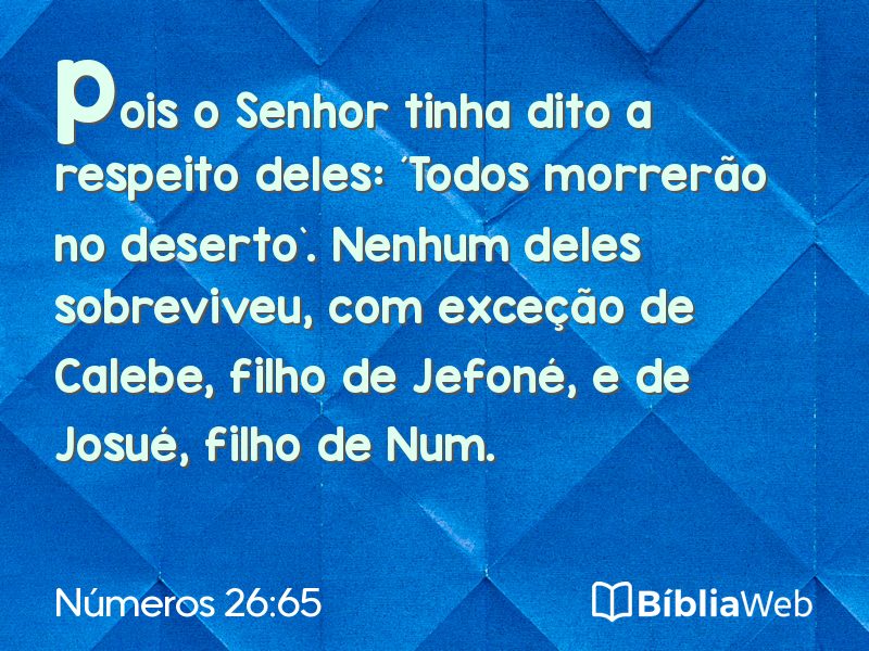 Números 26:65 em imagem para compartilhar