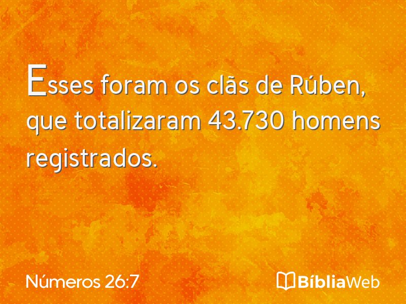 Números 26:7 em imagem para compartilhar