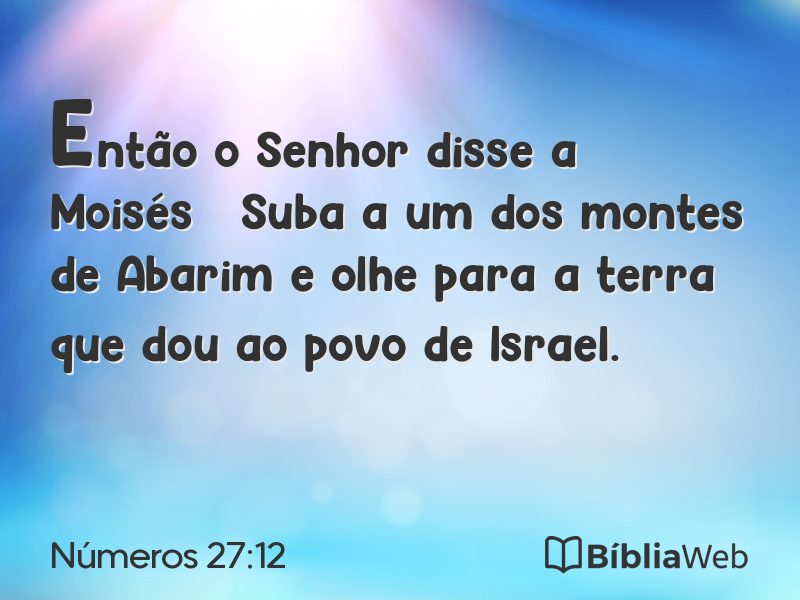 Números 27:12 em imagem para compartilhar